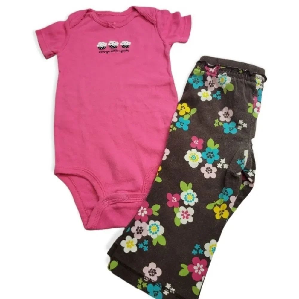 Carter's 2 pc cupcake outfit 12mo